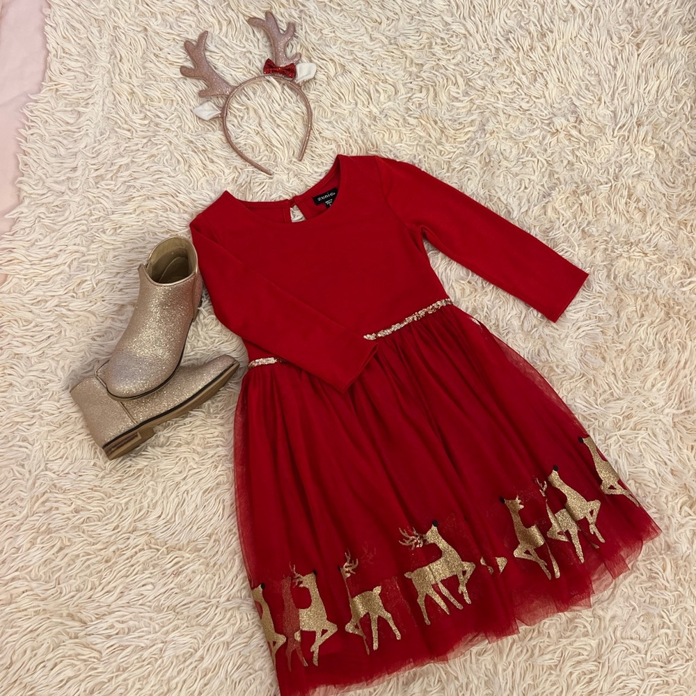 Toddler girls Reindeer Dress, Size: 6
